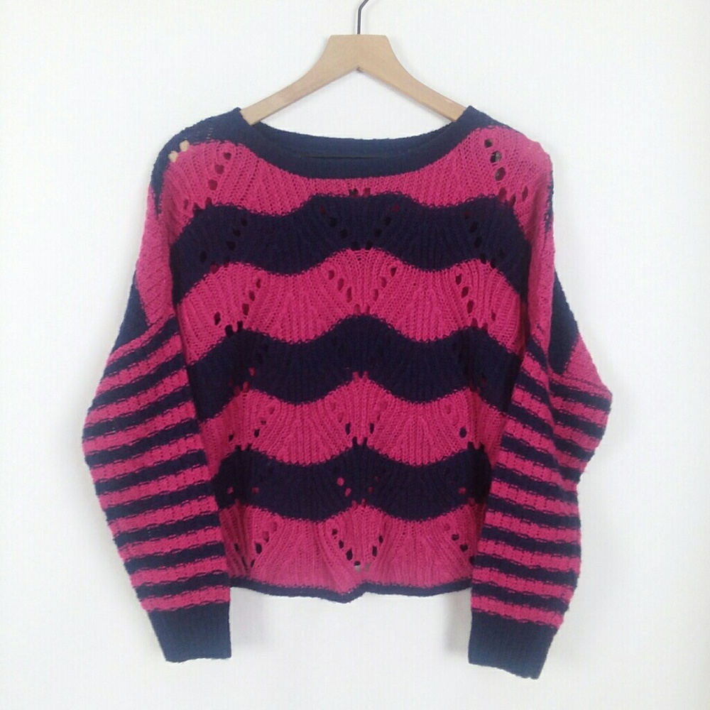 Jessica Simpson striped boatneck sweater